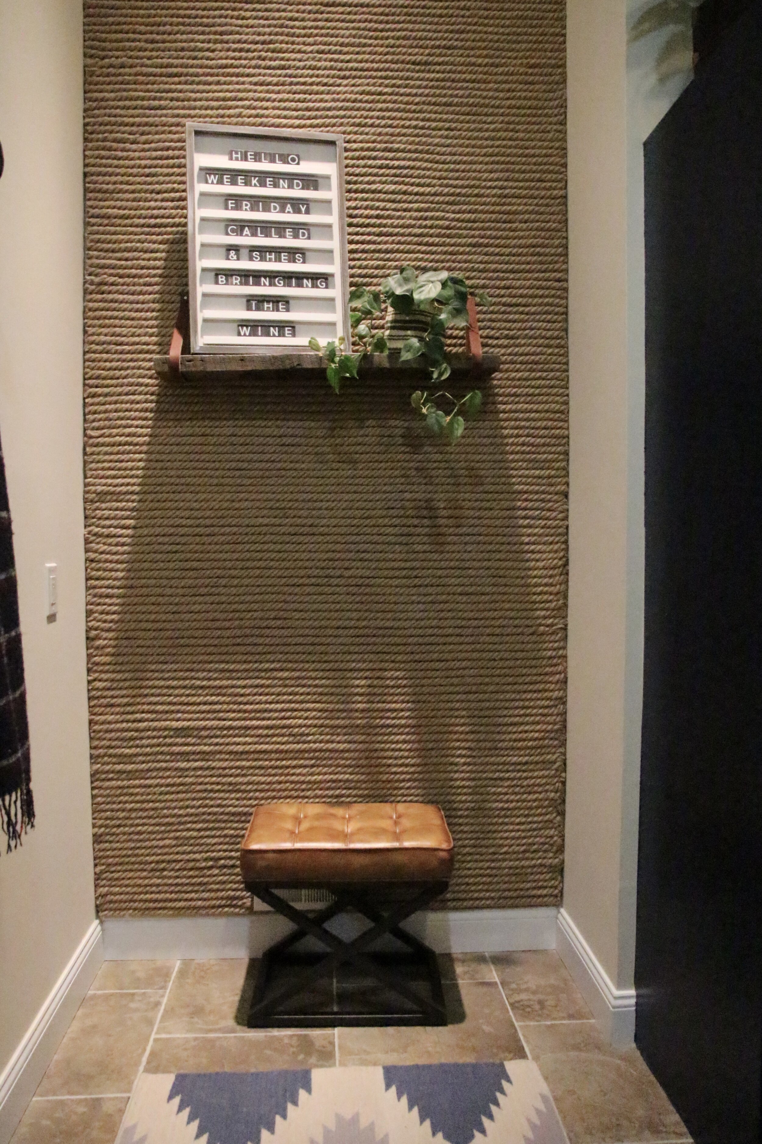 Rope wall in Laundry/Mudroom