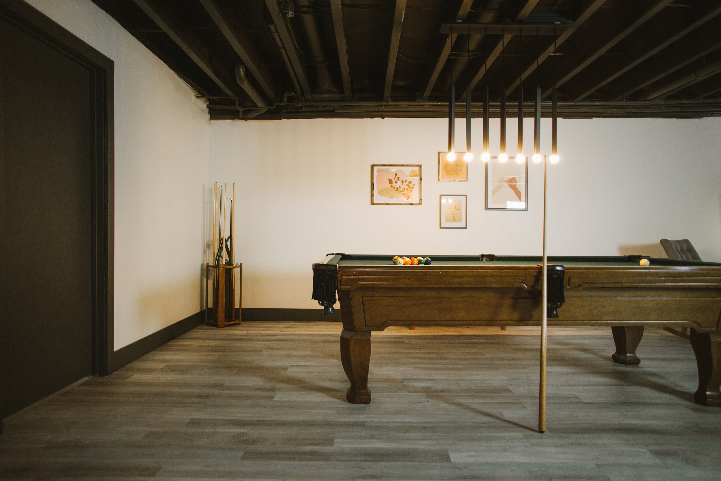 View of flooring with pool table