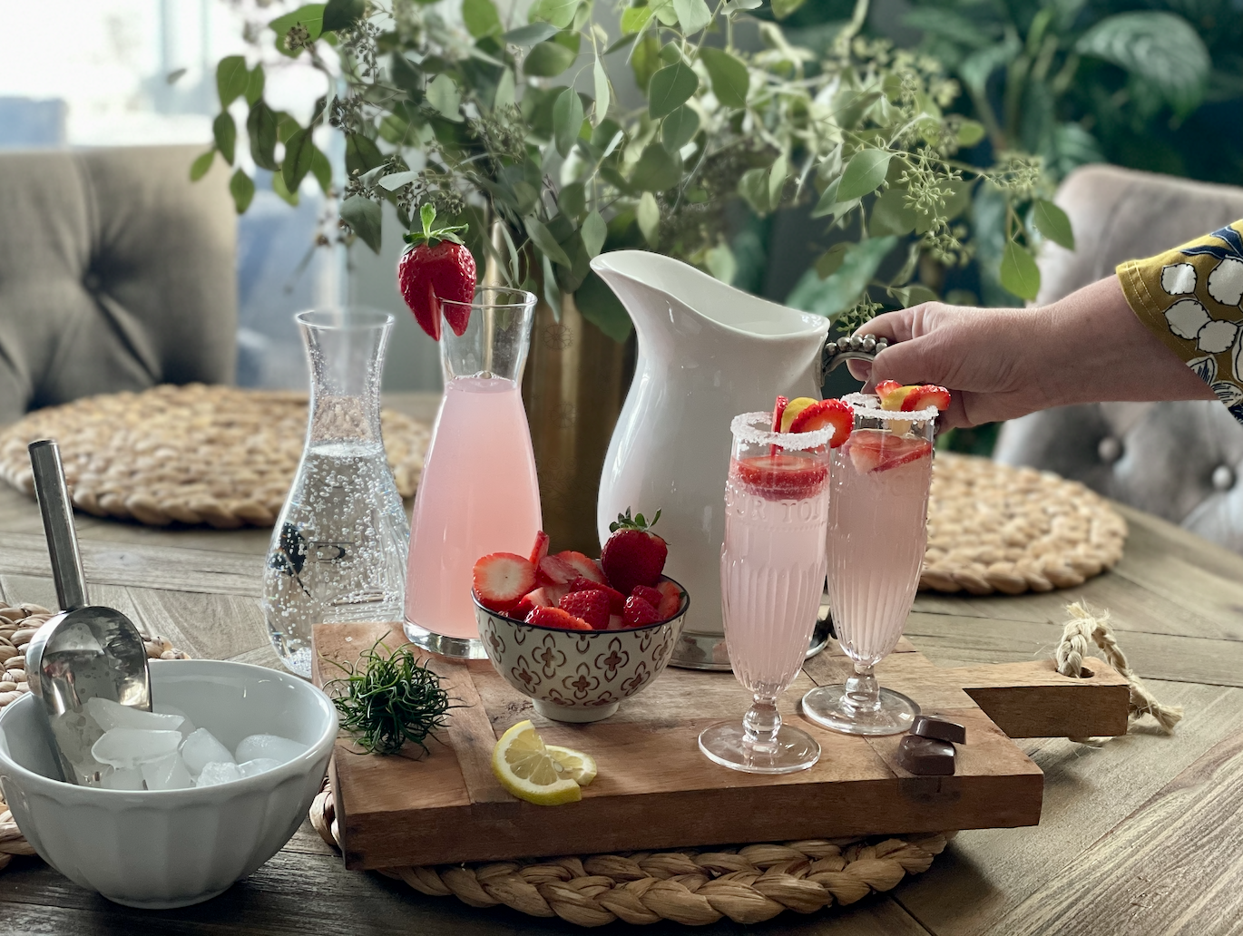 Pink cocktails for Galentine's Day