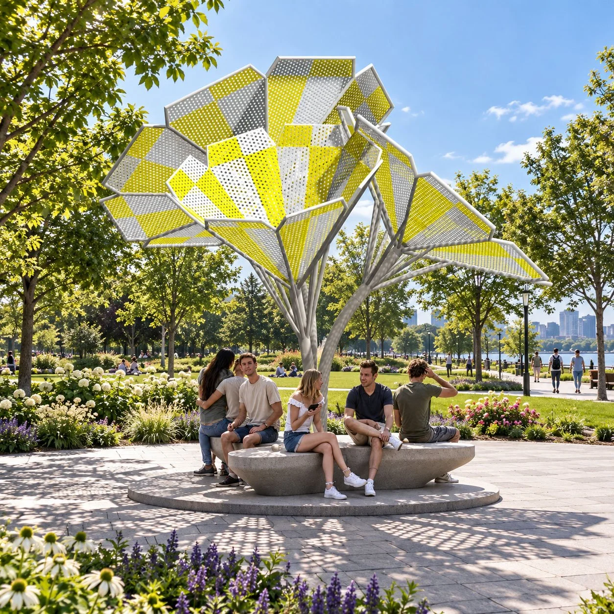 Perforated Flower Canopy in the Park.jpg