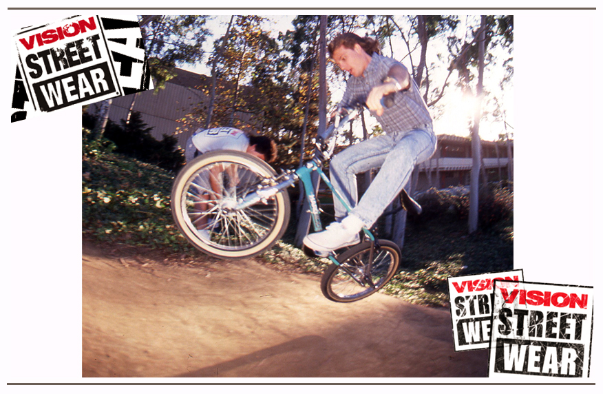 During a VSW photo shoot Brad couldn't help but grab a bike and jump too