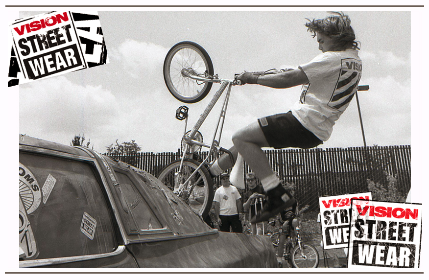 Vision was a big supporter of BMX and Freestyle, Brad shot Ron Wilkerson at a Vision 2-Hip King of Street event.