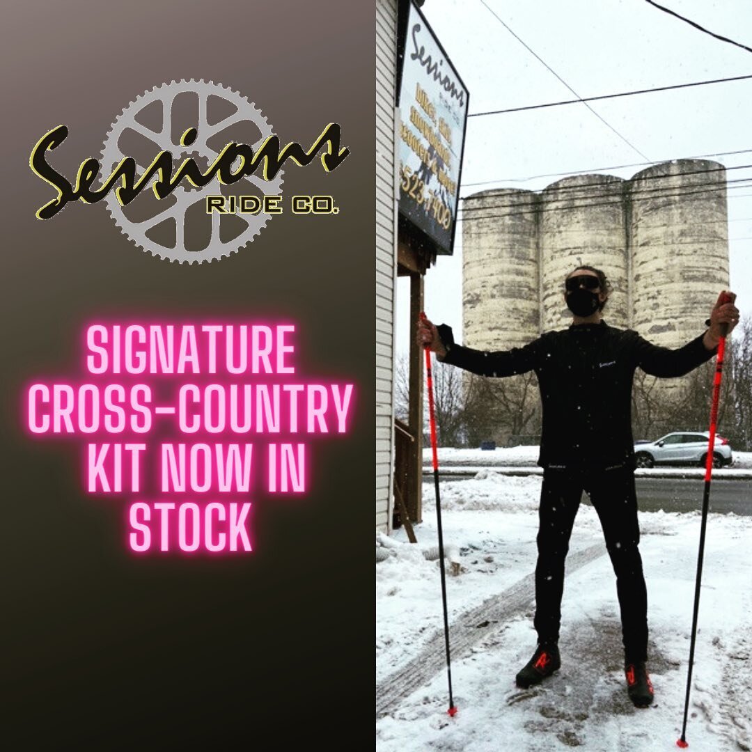 Sessions Cross Country Kit now in stock!! Just in time for Christmas! 
Subtle way to rock your favourite shop on your XC gear out on the trails! 
Wind-block up front and breathable on the back! Pants are Full Zipp! 
Limited quantities! Come stop by!