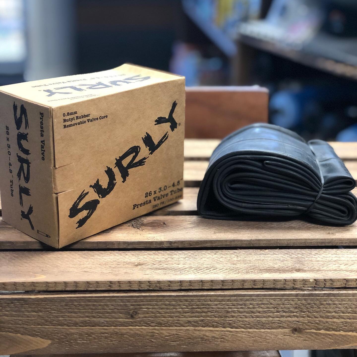 The fat bike tubes we discussed on the Sessions With Sessions Podcast are here!! 
Surly tubes are half the size and weight of other fat tubes, don&rsquo;t get caught without them! 
Swipe to see the size difference! 

@surlybikes 
#PhatTube #Fatbike #