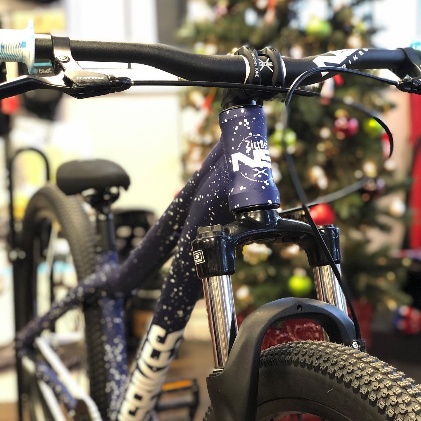 Santa dropped by the shop this morning! He totally forgot to take this @ns_bikesco ZIRCUS 24&rdquo; Dirt Jumper!! 

This thing looks awesome!! 
Died out with all NS parts, matching hubs, grips, chain, etc! 

If your little guy asked for one of these 
