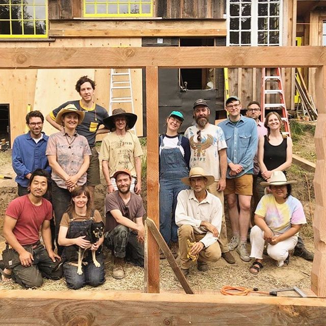 Went up to @salmon_creek_farm last week for Carpentry Revival 2019 to help build this greenhouse! Got to work/hang out with some rad creative folks. Salmon Creek was once a hippy farm commune and now a magic nourishing space for community. Thanks for