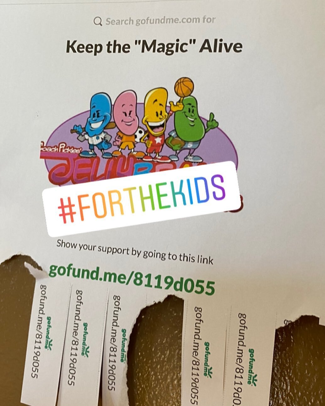 Help us keep the magic alive.
#forthekids
#gojellybeansports #gofundmecampaign #earlylearningsportsdevelopment #keepsportssimple #makelearningfun #jellybeansports #tearsheet #donate