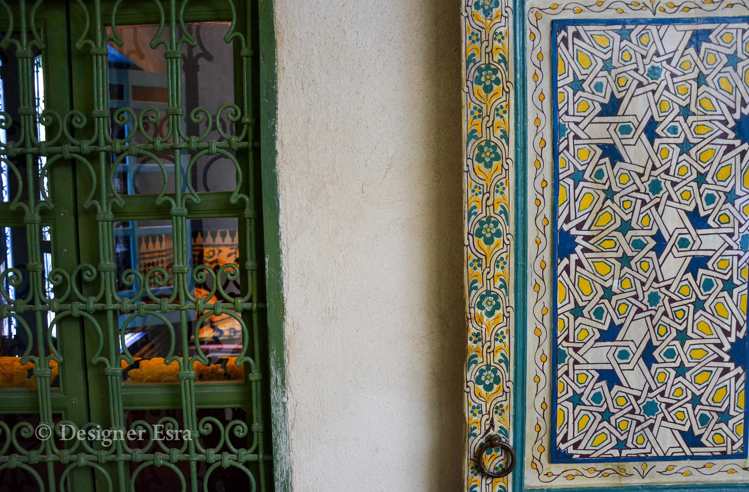 Islamic Pattern on Wooden Door