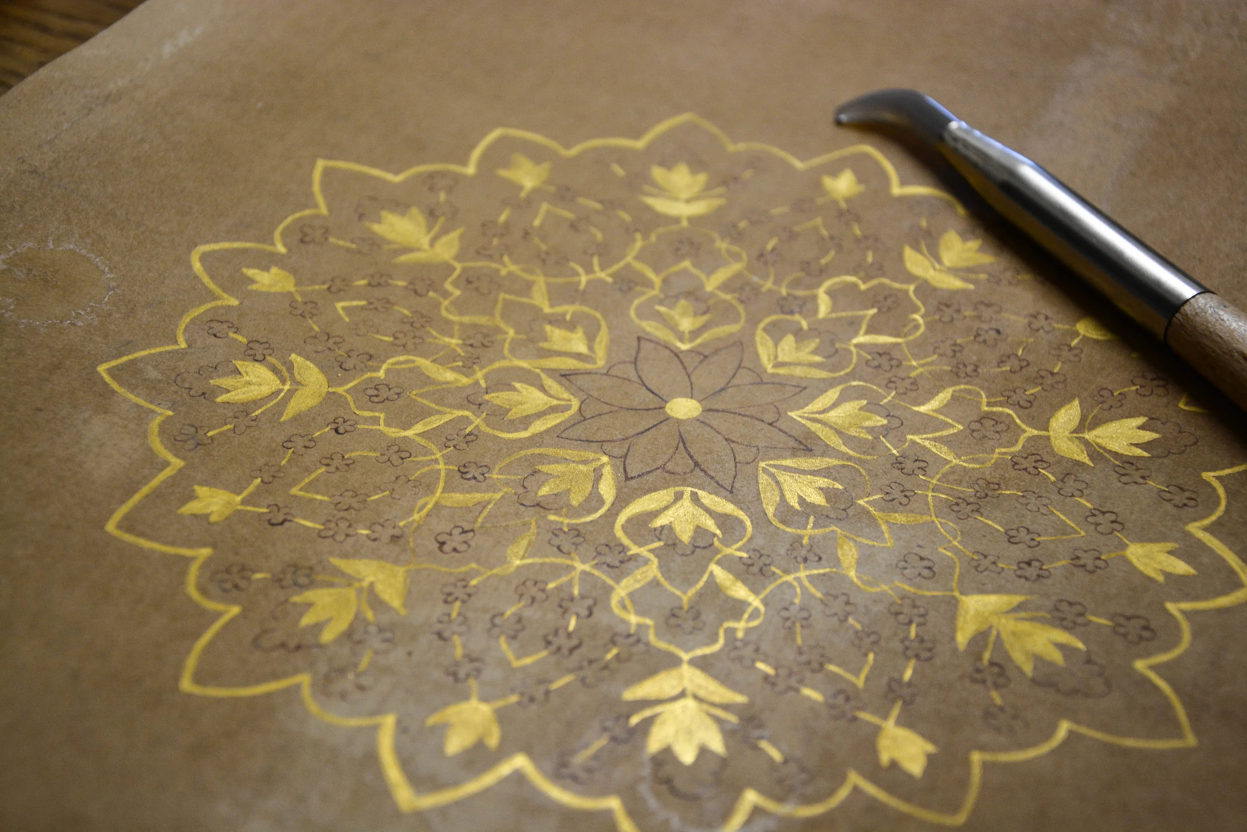 Making Shell Gold for illumination Tezhip طريقة صنع الذهب للتذهيب 