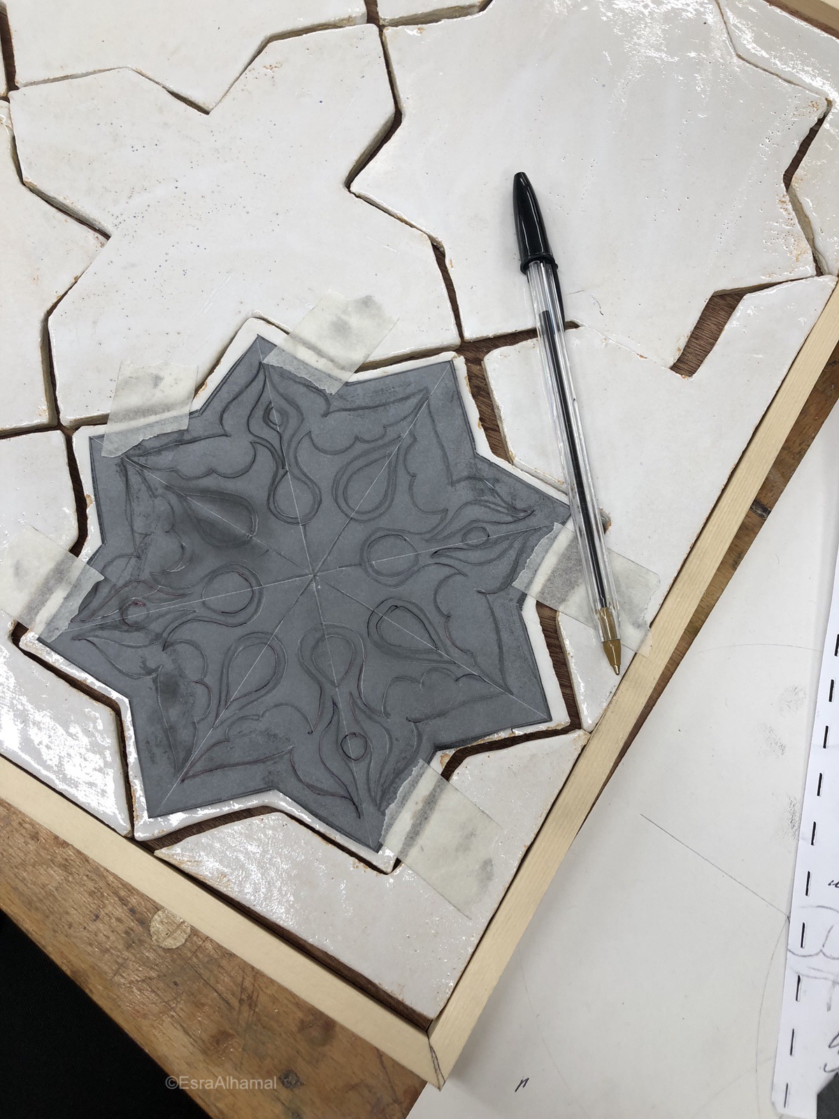Transferring Design from paper to tile 