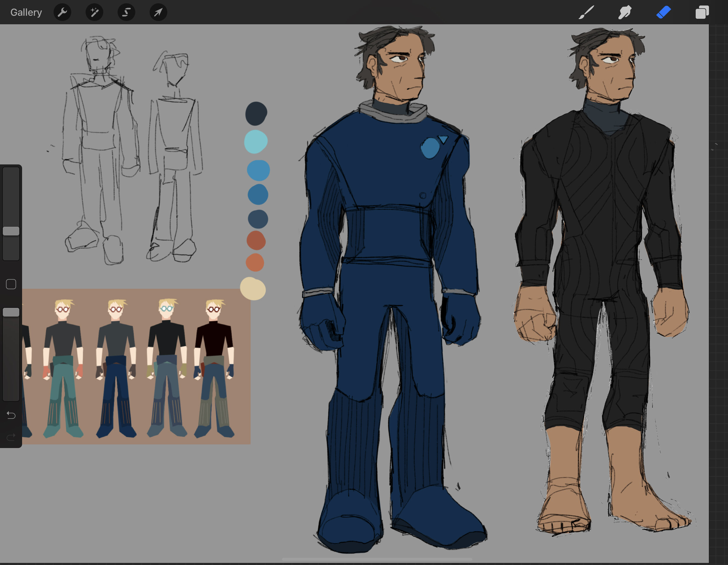  Captain Wilder spacesuit and cooling suit concepts 