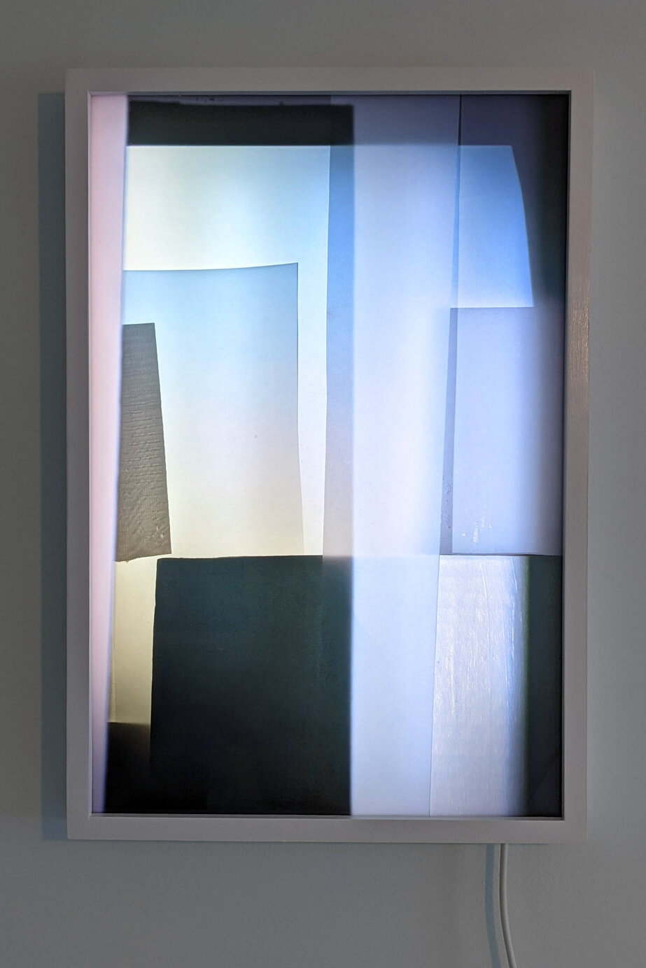   six one eight,    backlit transparency on light box, 16 x 24 x 2.5”,  2020 