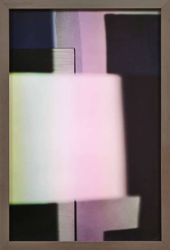   three seven eight   backlit transparency on light box, 18 x 12 x 3 3/4”  2021 