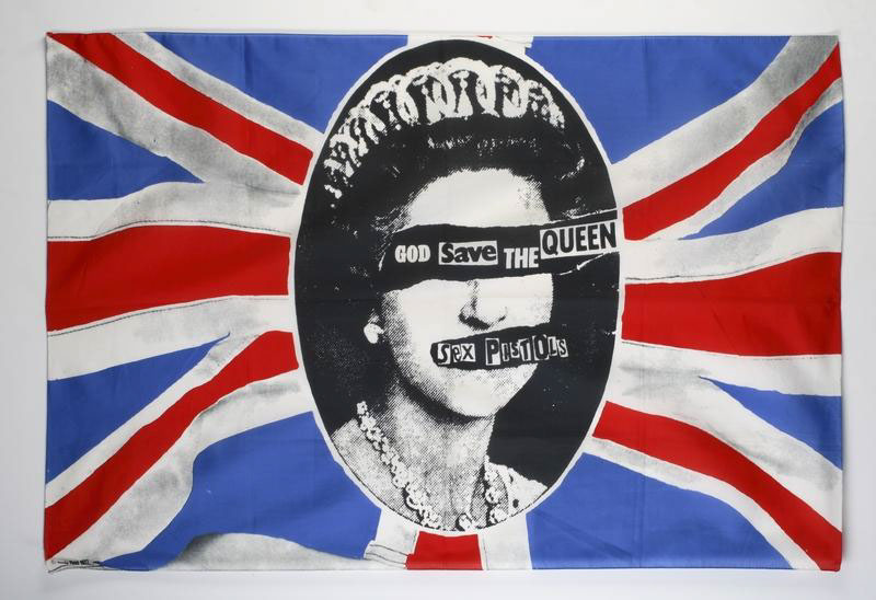 The classic design of the Pistols' "God Save the Queen" single