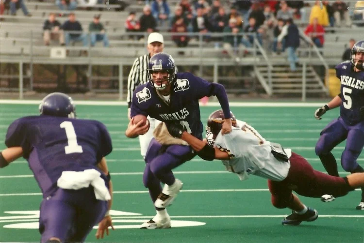 Quarterback Aaron Powell (10) in the State Championship Game