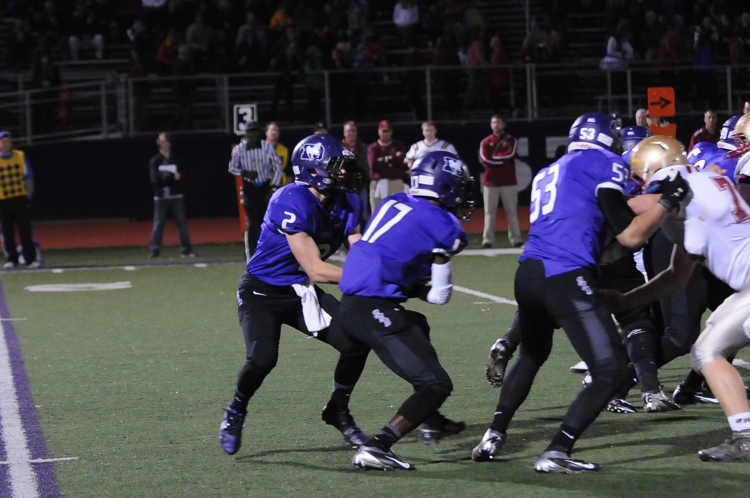 Josh DeLozier (2) and Austin Andrews (17) combined for 270 yards of total offense