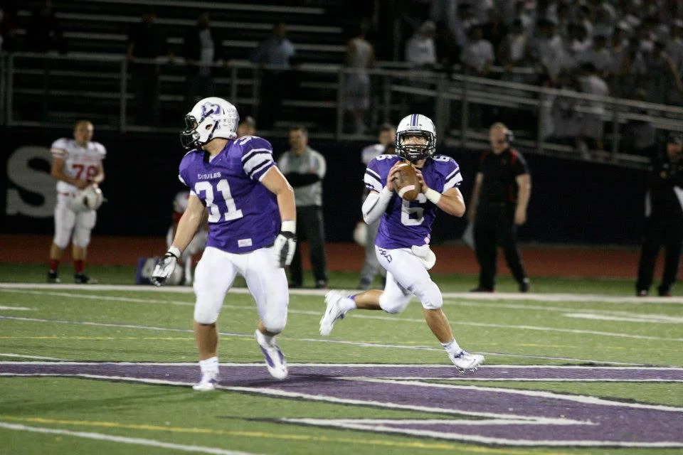 JT Blubaugh (31) and Alex Perrine each scored twice to lead the Stallions to their 36th straight win over St. Charles (photo credit - Barb Dougherty)