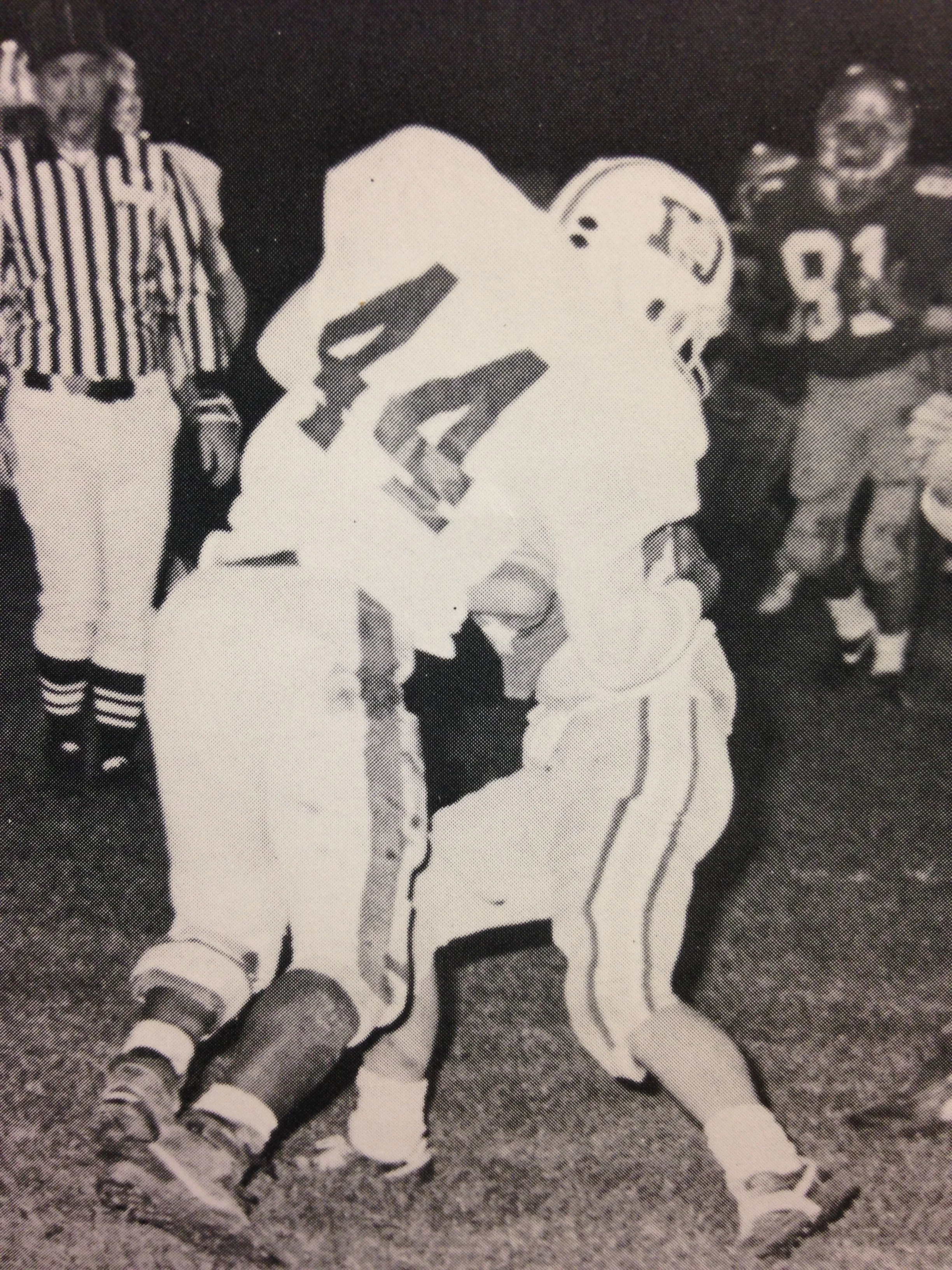 Paul Haynes (44) tracks down a Knight receiver