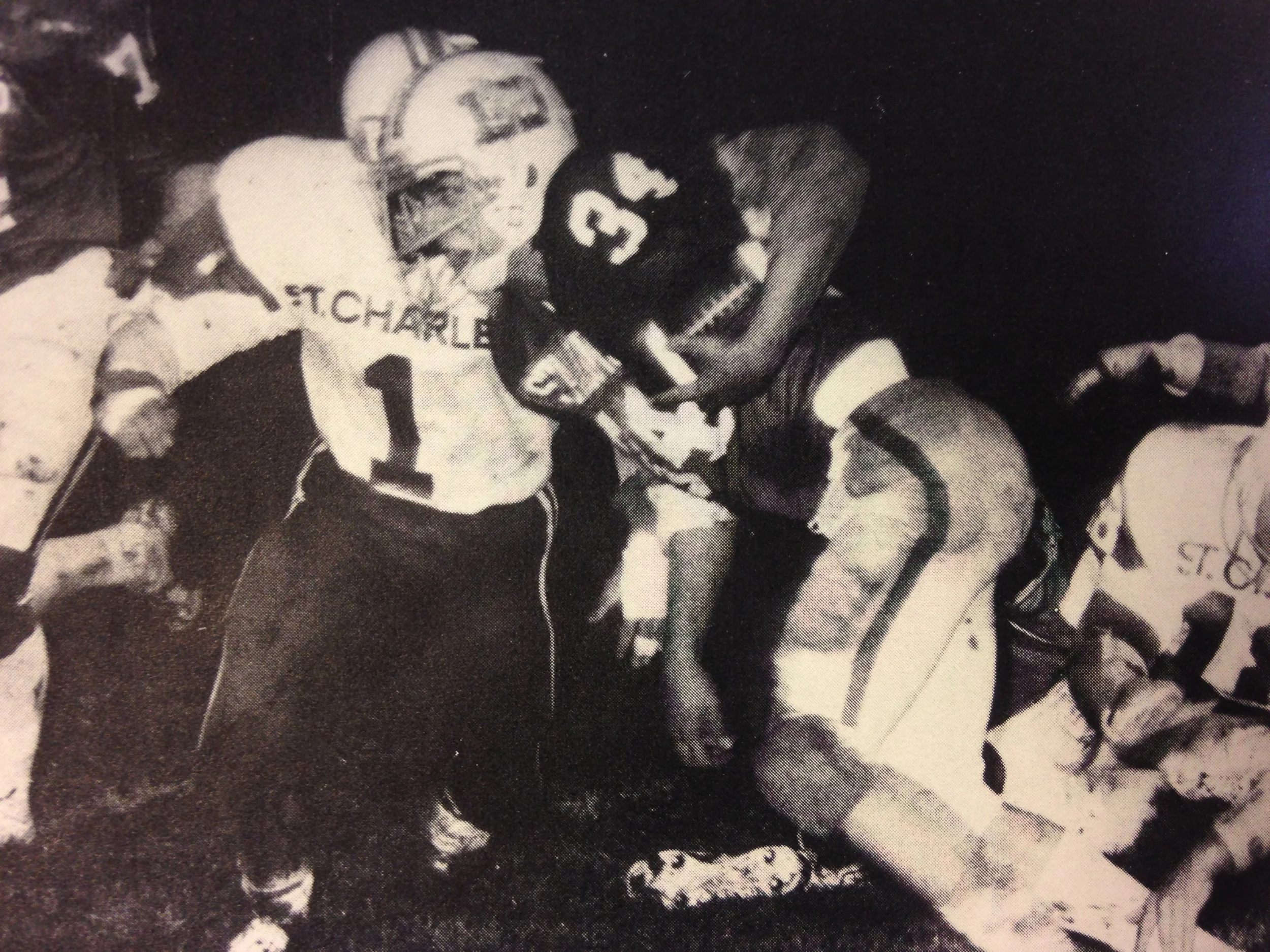 Greg Diehl (34), a 1976 All-CCL running back, carries the ball for the Stallions