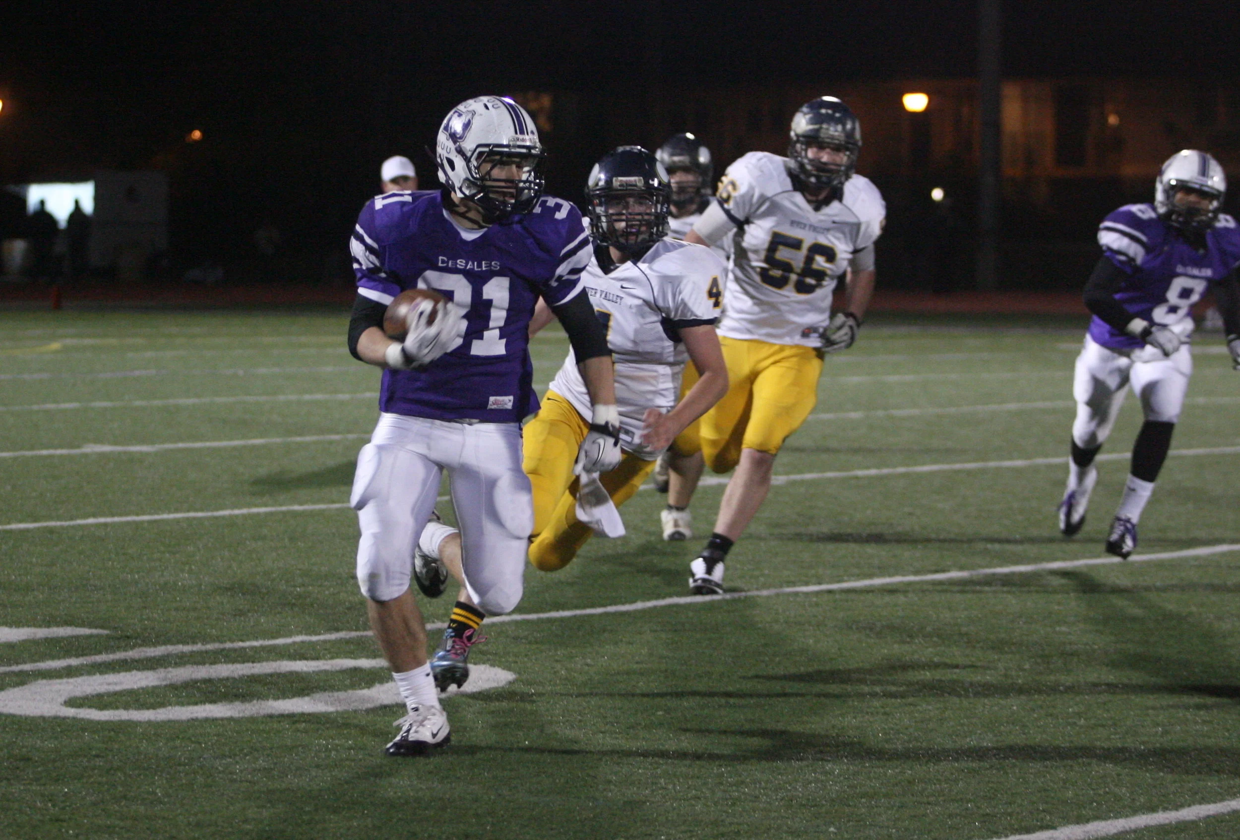 Blubaugh carries it in a Regional Quarterfinal against River Valley in 2011
