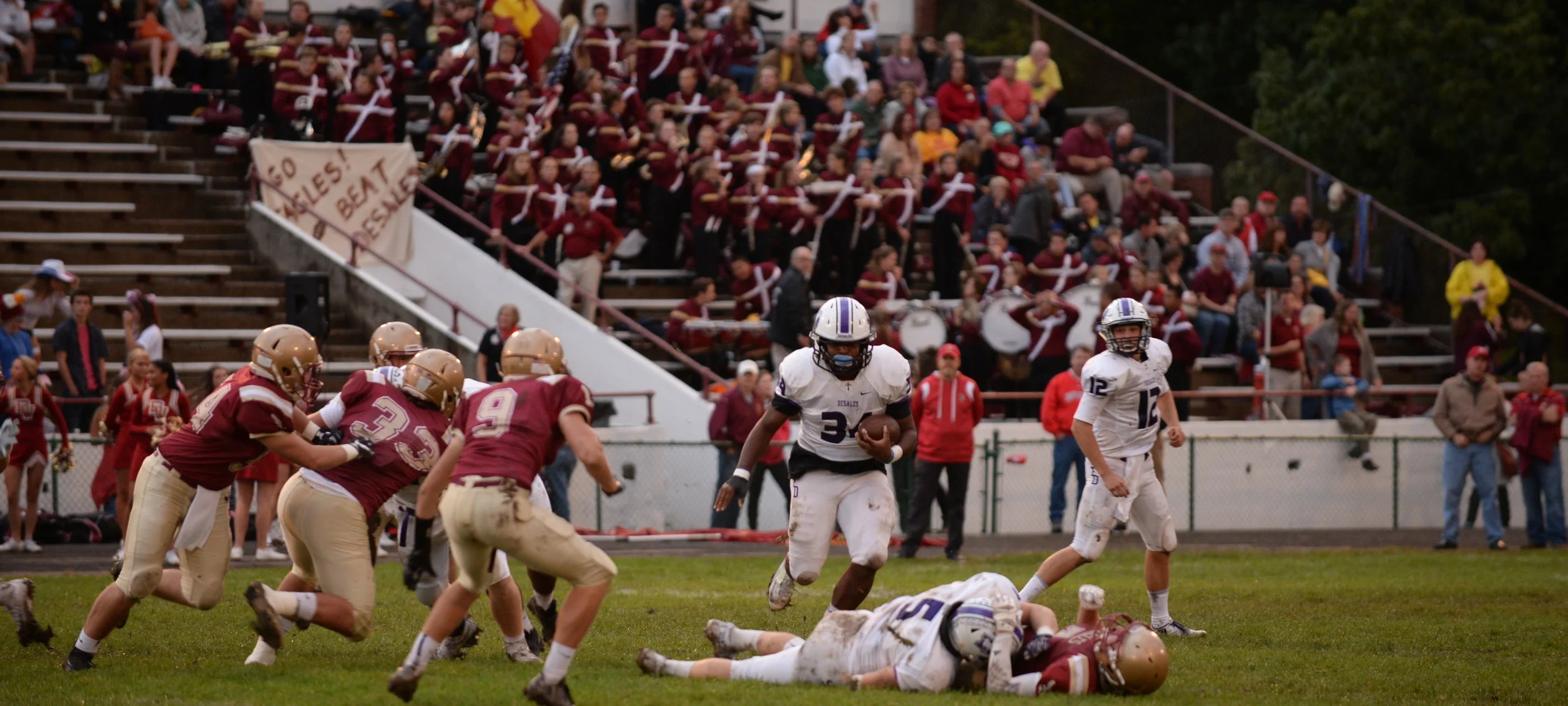 Senior running back Alonzo Booth (34) recorded his second 200-plus rushing yard performance against the Eagles