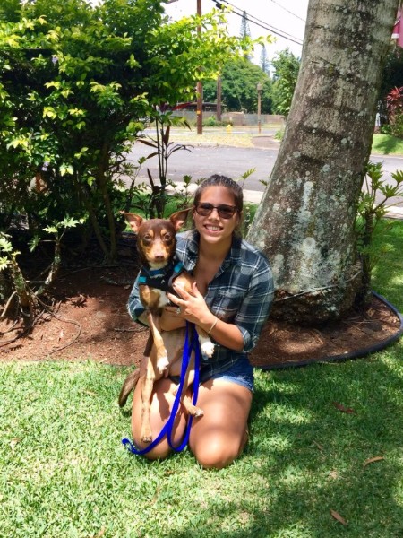Mickey with his new fur mom!