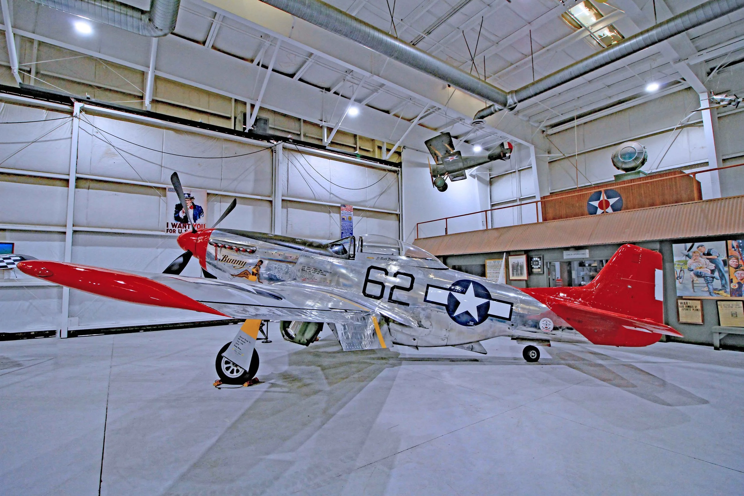 The indominable P-51 Redtail Mustang Fighter. Palm Springs, California USA 2022