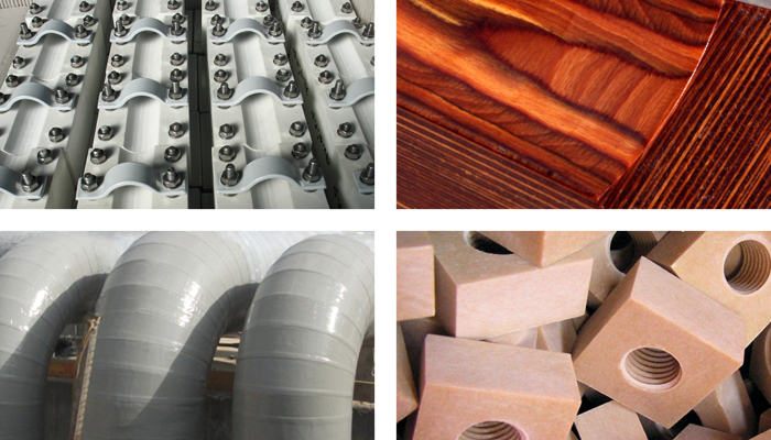 Some examples of composites in action, including as structural supports, pipeline cladding, and in fastening systems.