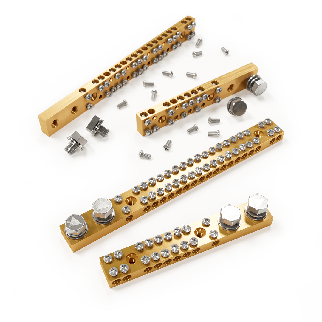 brass earth bars, neutral link bars, switchboard