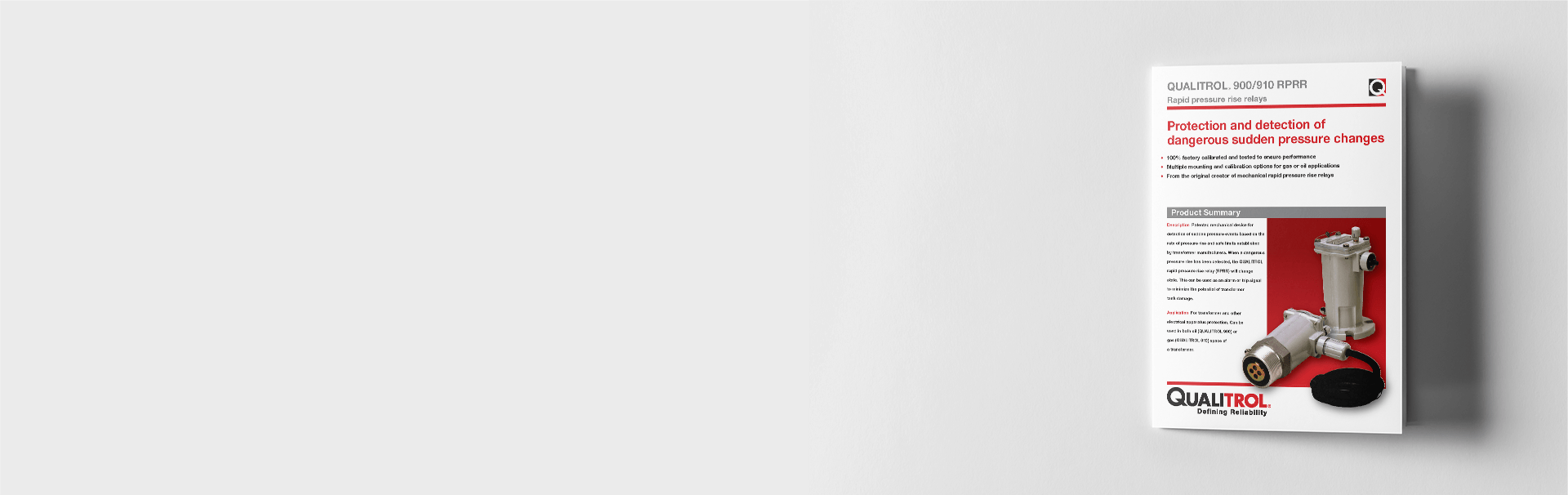 Qualitrol 900/910 Rapid Pressure Rise Relays (RPRR) — Insulect