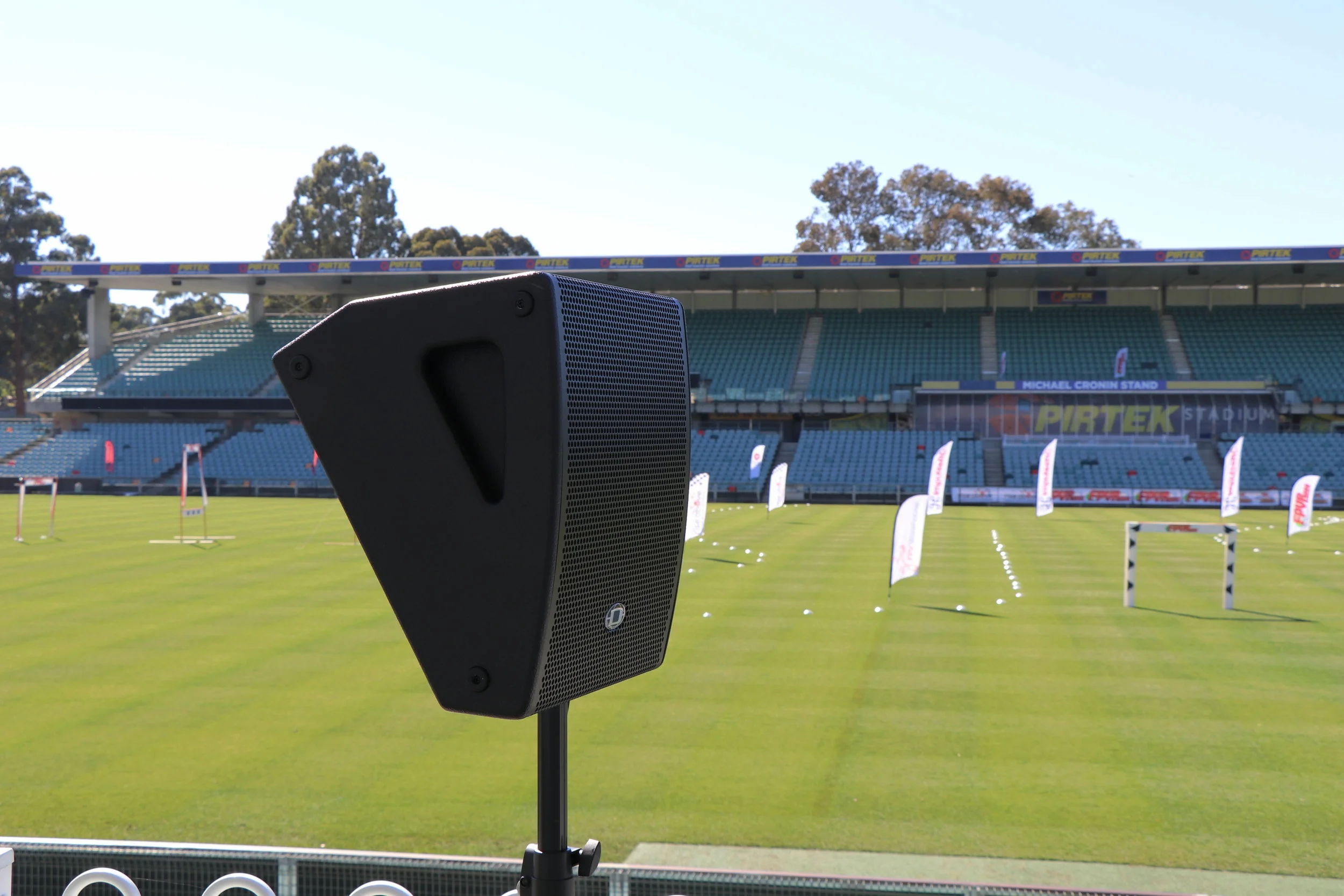 Speaker Setup at Pirtek Stadium