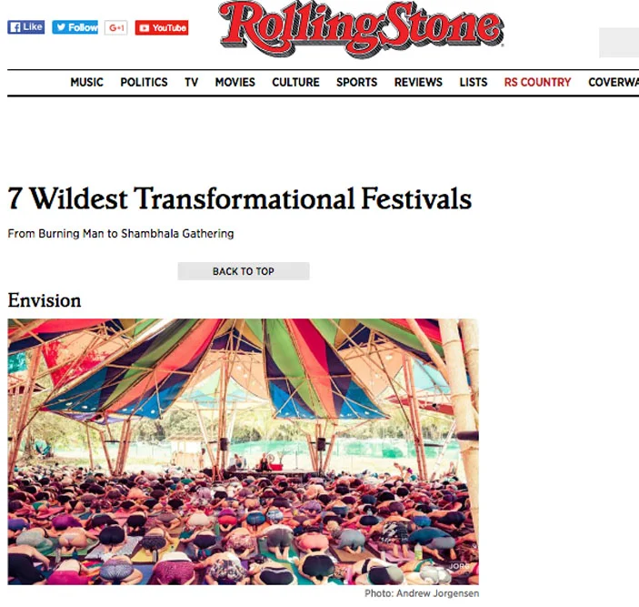 See Kali’s latest appearance in Rolling Stone magazine for her Yin Yoga class at Envision Festival, listed as one of the seven most transformational music festivals in the world.