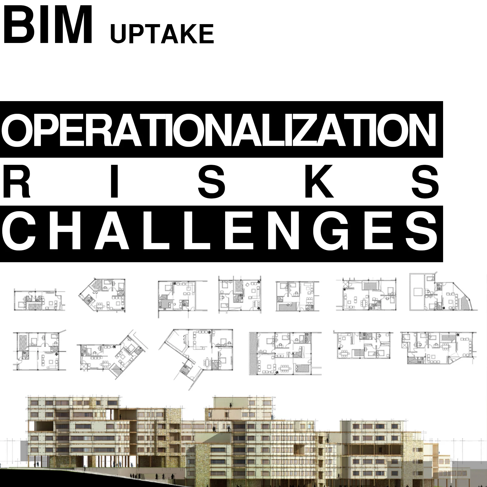 Rapid advancement of technology continues to leverage change and innovation in the construction industry. Continued digitization of the industry offers the opportunity to totally reinvent contemporary construction design and delivery practice for future development. Building Information Modelling (BIM) within the context of Architecture Engineering Construction (AEC) has been continually developing since the early 2000s and is considered to be a key technology. Despite major technical advancements in BIM, it has not been fully adopted and its definitive benefits have not been fully capitalized upon by industry stakeholders. The lack of widespread uptake of BIM appears to be linked to the risks and challenges that are potentially impeding its effectiveness. This paper aims to discuss the reality of BIM, its widespread benefits, its current level of uptake and the risks and challenges associated with the adoption of BIM, as well as making recommendations regarding how future BIM adoption could be developed moving forward. Current output: Publication 1