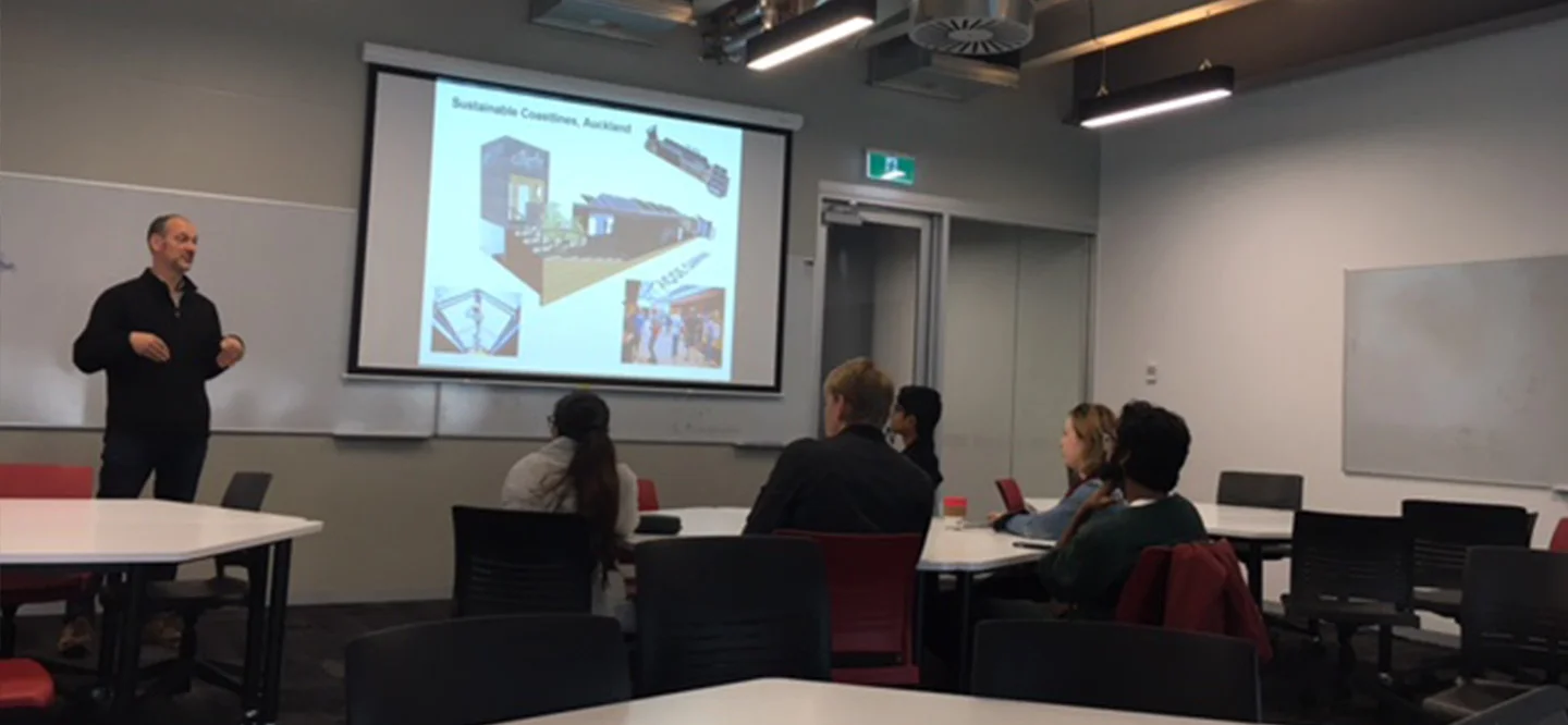 Jasmax deliver a guest talk to undergrad final-year students at AUT University on Wednesday, 15-August-2018 - (14:30-16:30) @ WZ501. Jerome Partington Sustainability Manager - Associate Principal Practice Services, Auckland Jerome is passionate about the environment and has long been an advocate for sustainability. Focused on finding sustainable solutions that meet people’s needs without undermining our society or the bio-system, Jerome is one of the leading sustainability specialists in the country. He has worked in architectural practice and education for twenty years, with a strong practical construction and technology emphasis. Experience includes many building reuse projects, ecological based design and solar design. He has a wealth of experience in ‘eco’ building materials and systems. His first six years at Jasmax were spent delivering projects in the healthcare, commercial and cultural sectors. Since then he has been developing a strategic, goal led approach to sustainable design and practice, that helps remove barriers and obstacles to success. As an NZGBC Accredited Professional Jerome offers specific support and advice on Green Star projects and engages in project reviews using JEMS, recently certified to ISO 14001. He provided the sustainable design framework and guided the team to solutions for Te Uru Taumatua, the Tuhoe headquarters, which is targeting Living Building Challenge certification. This will be NZ’s most advanced restorative/ sustainable project. Jerome‘s role as Sustainability Manager is to ensure Jasmax's designs realise their potential for sustainable outcomes by using the innovative Integrated Sustainable Design (ISD) process which uses a systems world view to optimise outcomes, rather than traditional silo approach. He facilitates ISD sessions to “turbo-charge” projects to ensure it delivers sustainable outcomes.