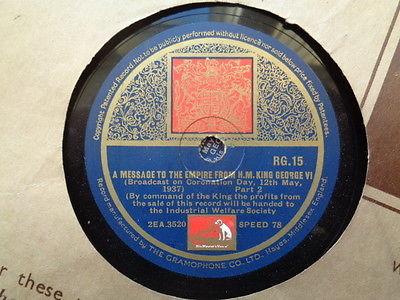 His Master's Voice "78" (sold to the public with profits given to charity)