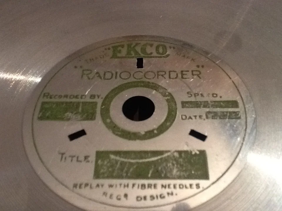 The labels are etched with the words "New BBC Band", "Home" and "15/3/32"