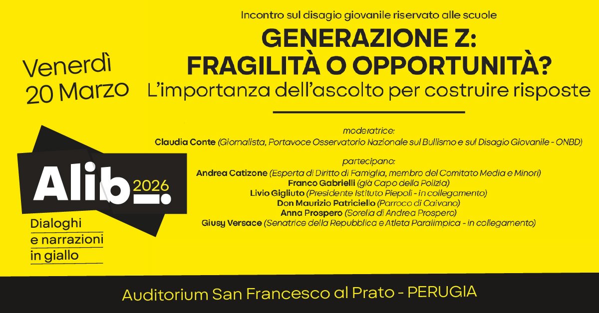 Incontro per le scuole - Generazione Z: fragilità o opportunità?