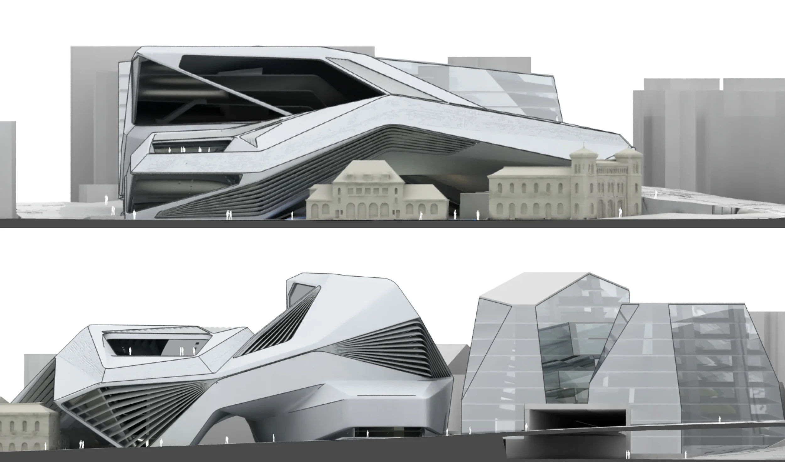 Main building elevations