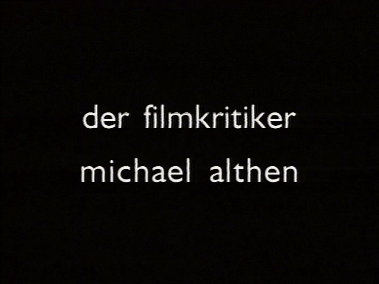 MÜNCHEN-BERLIN-MÜNCHEN – DER FILMKRITIKER MICHAEL ALTHEN I MUNICH-BERLIN-MUNICH – THE FILMCRITIC MICHAEL ALTHEN