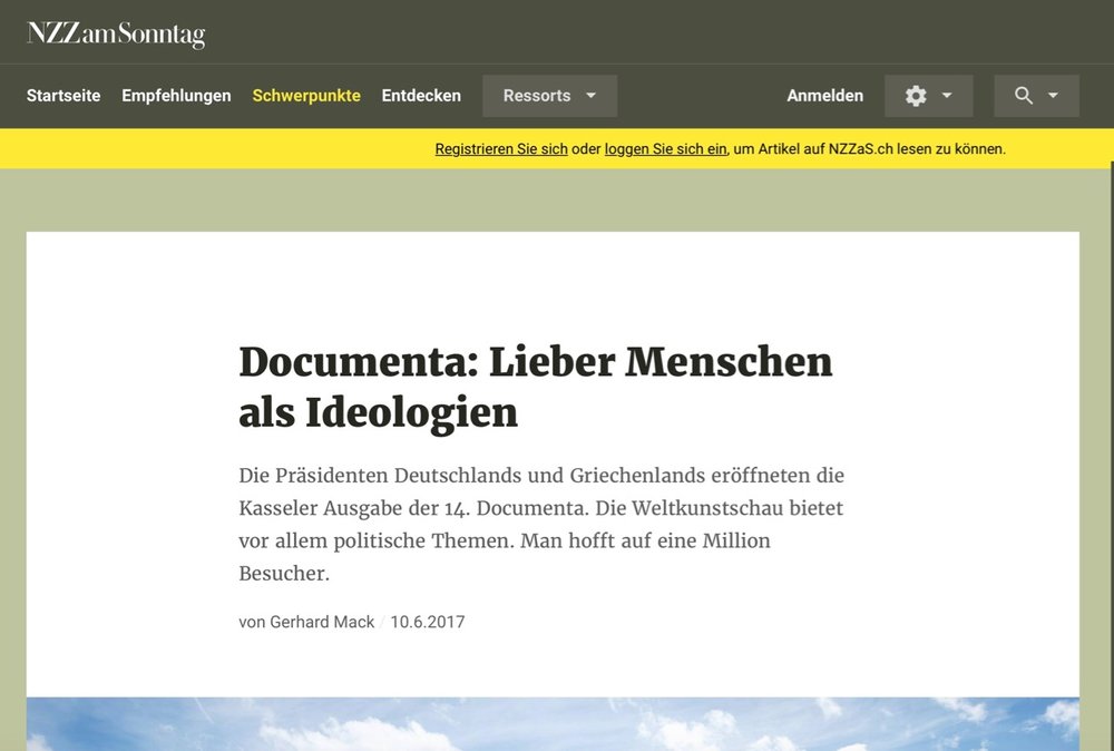 Documenta: Lieber Menschen als Ideologien