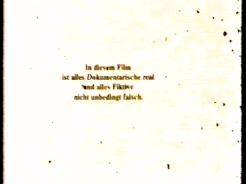 EINE FREUNDSCHAFT IN DEUTSCHLAND Ein Film von Romuald Karmakar, Deutschland 1985, 70 Min GIF. Filmanfang. © 1985 Pantera Film GmbH