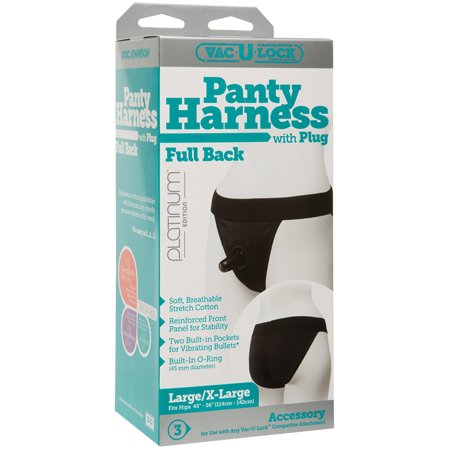 Vac-U-Lock Panty Harness with Plug (Full Back)