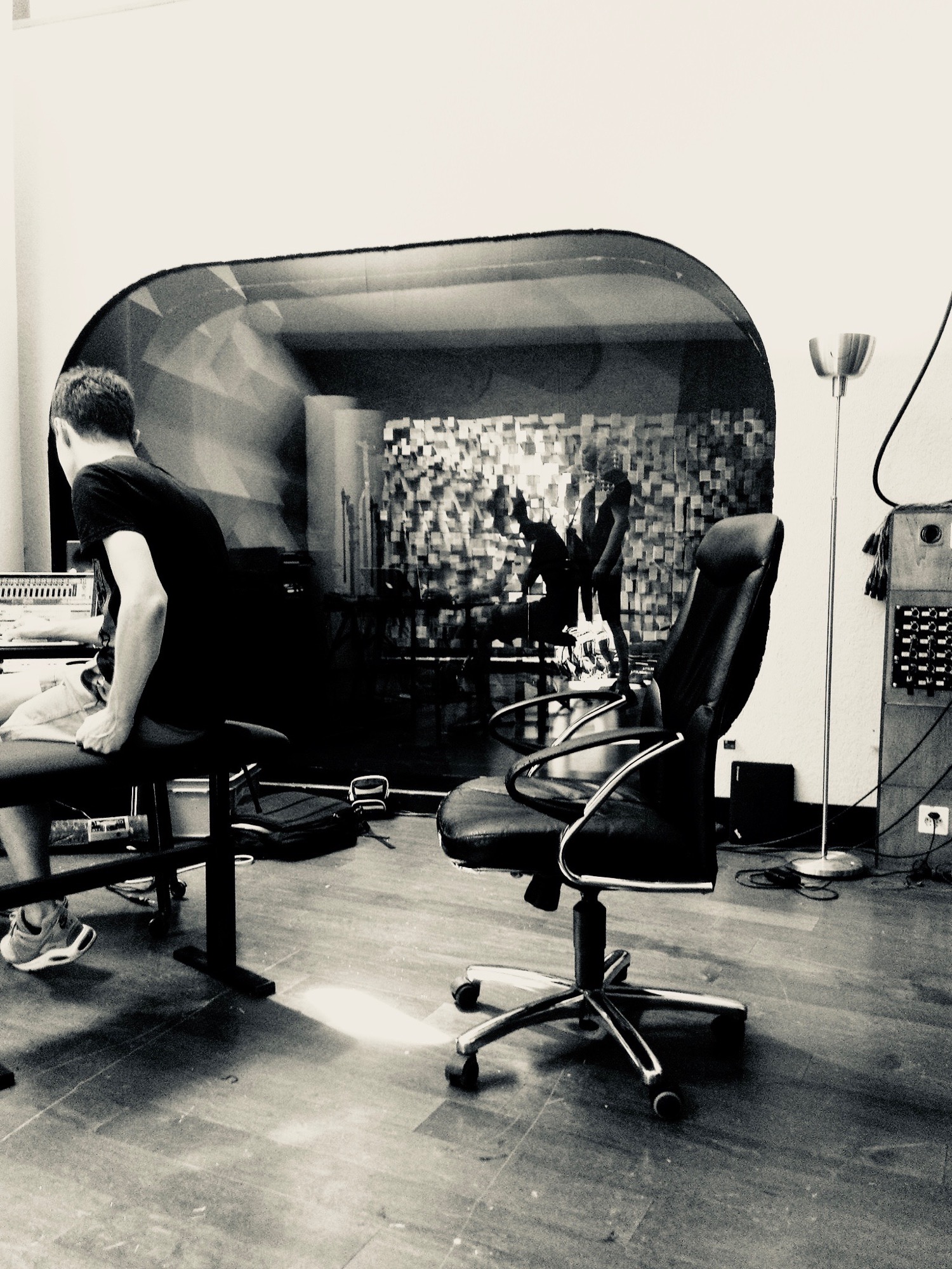 In the studio with Fade Files (photo by Richard Griffiths)