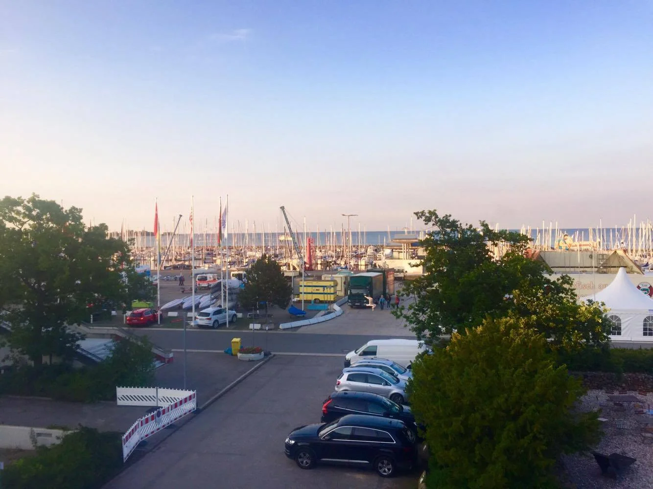 View from the Olympic Sailing Centre in Kiel, Germany.