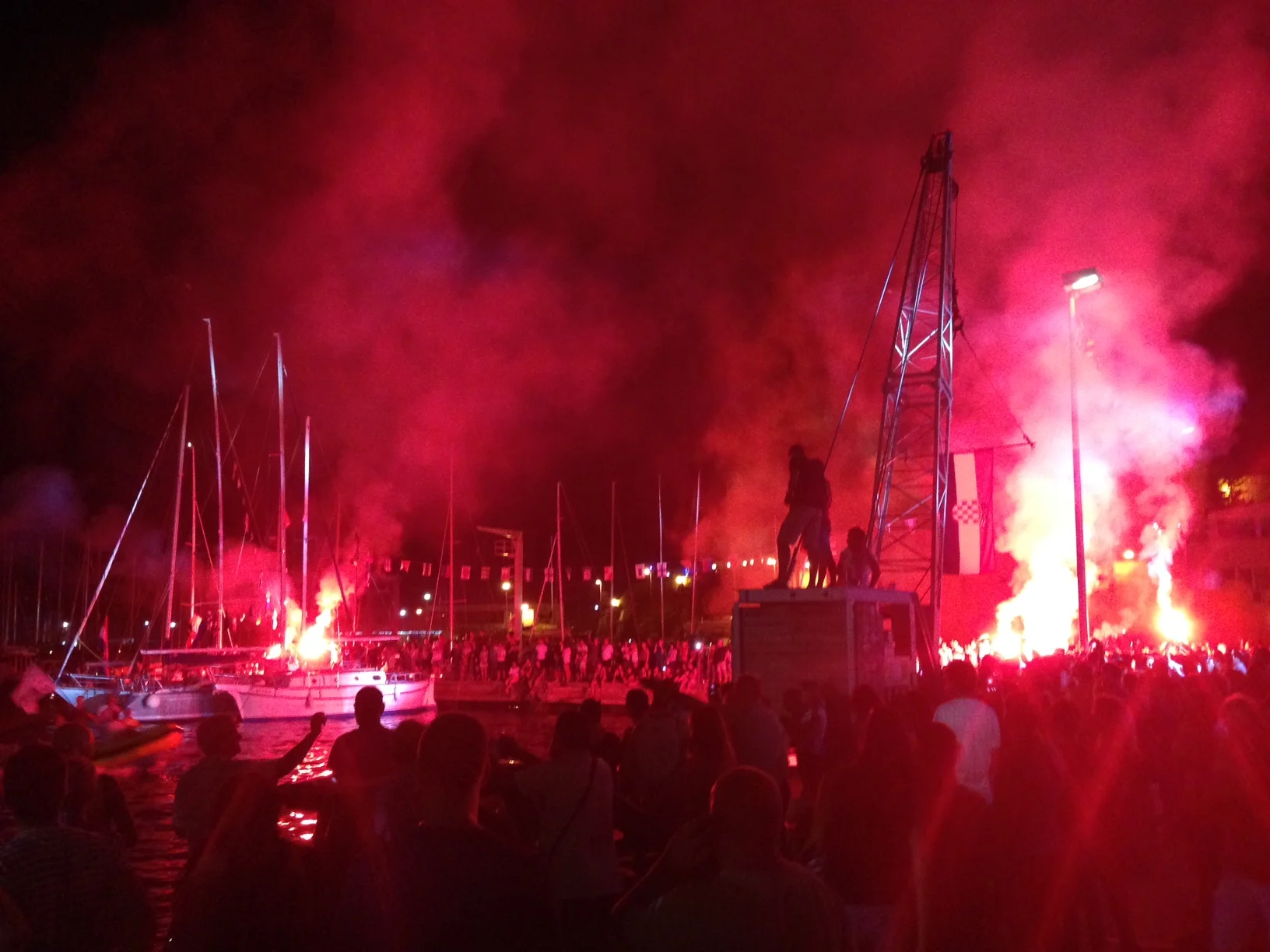Celebrating the return of Croatias first ever Olympic medallist in Sailing, Tonci Stipanovic.