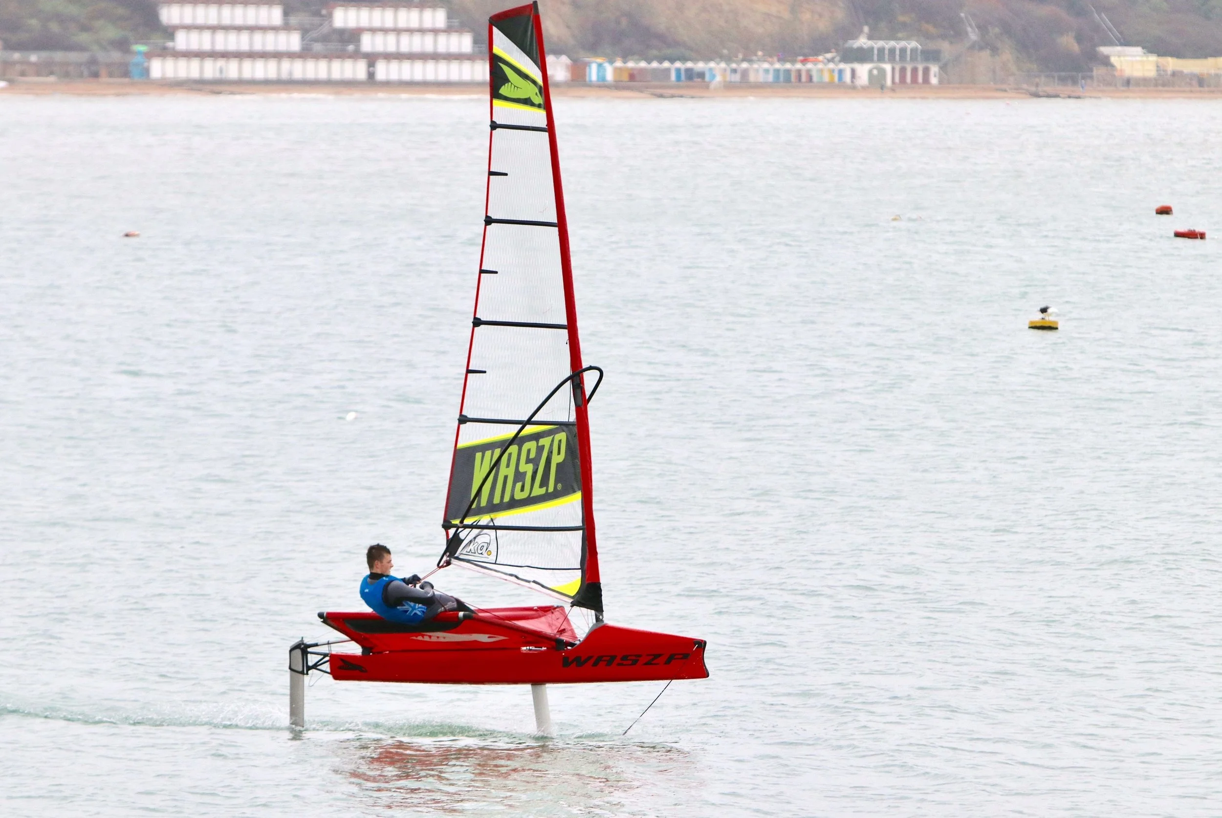 The Waszp foiling dinghy which I am learning how to sail.