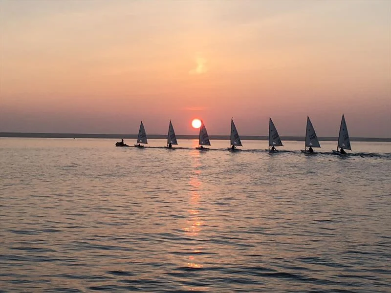 Great sunset on the tow in after day 1.