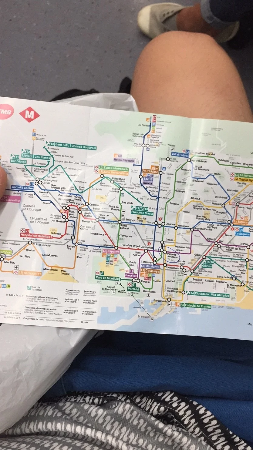 Arriving nice and early in Barcelona I had to somehow navigate around the Spanish Metro system which was confusing to say the least!