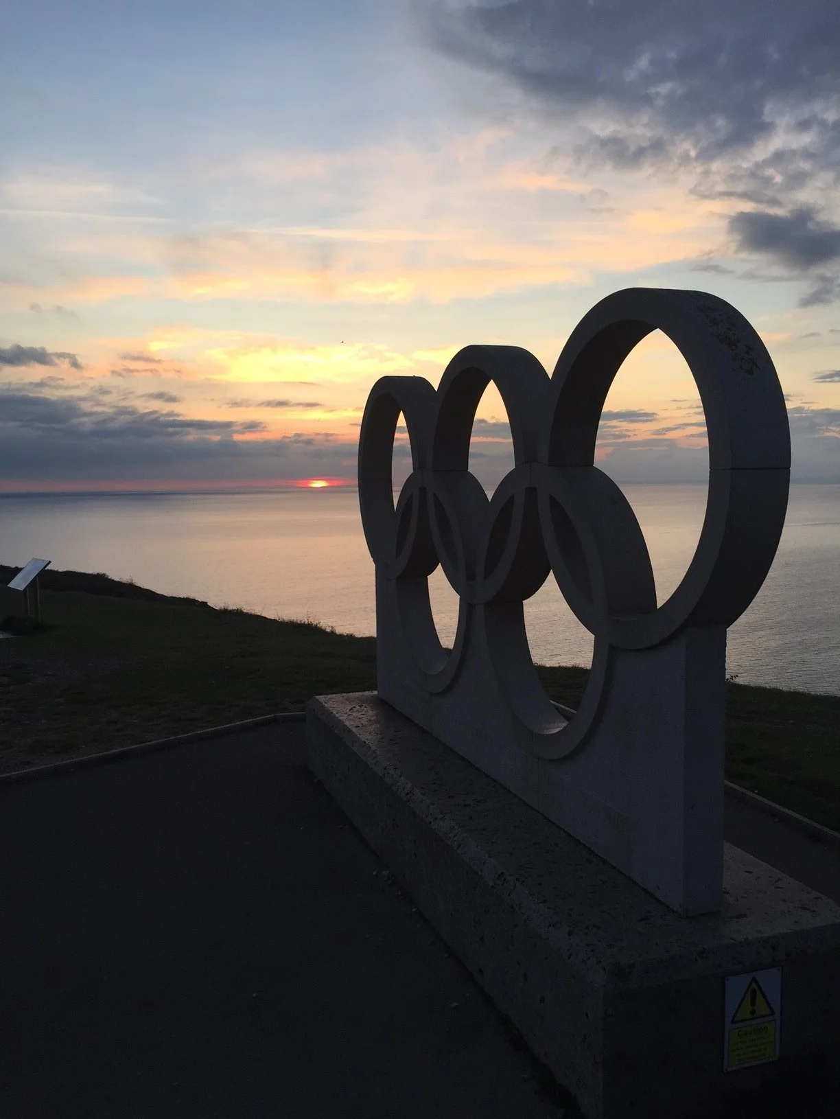 Marked my first night living in Weymouth with a trip up to the top of Portland to see the Olympic Rings next to the lovely sunset. Just ooking at this picture makes me hungry for success.