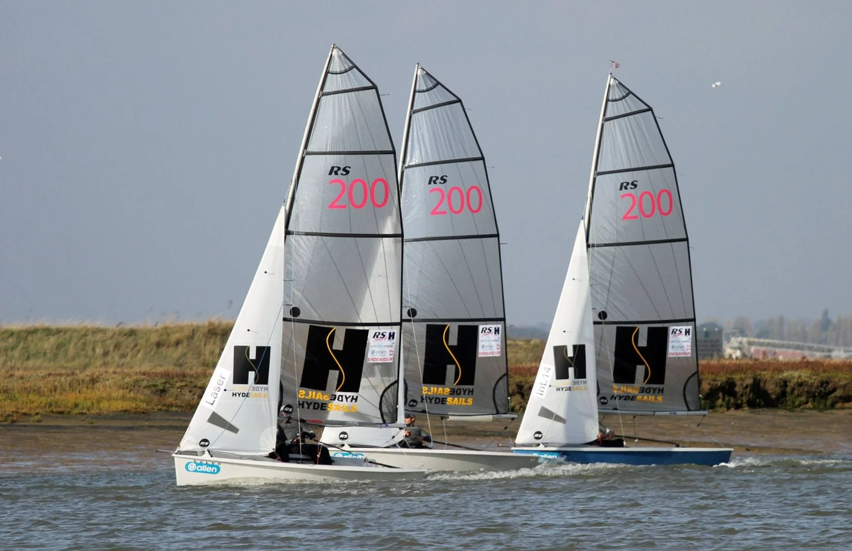 Hugging the shoreline in less tide at the Endeavour Trophy.